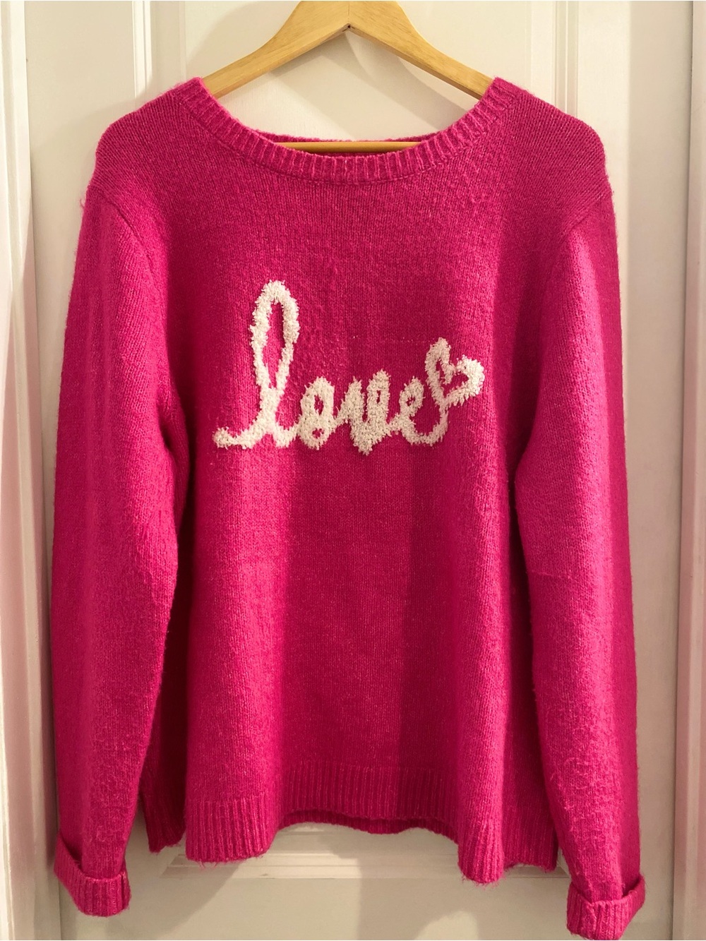 Cupcakes & Cashmere Love Heart Sweater Pink XL